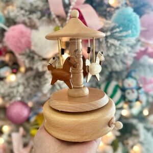 Aurora’s little collections Wooden Music Box carousel for Christmas